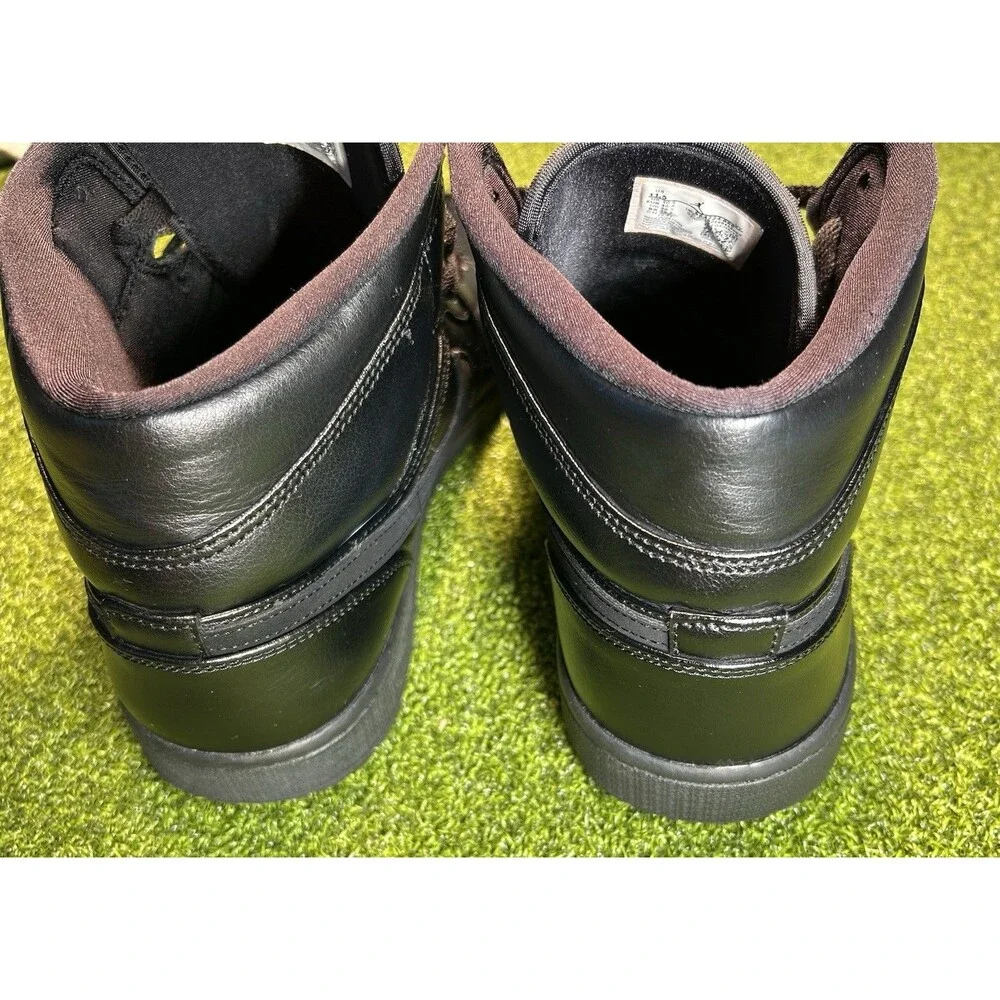 Nike Air Jordan 1 Mid Triple Black Athletic Shoe 554724-090 Men's Size 11.5